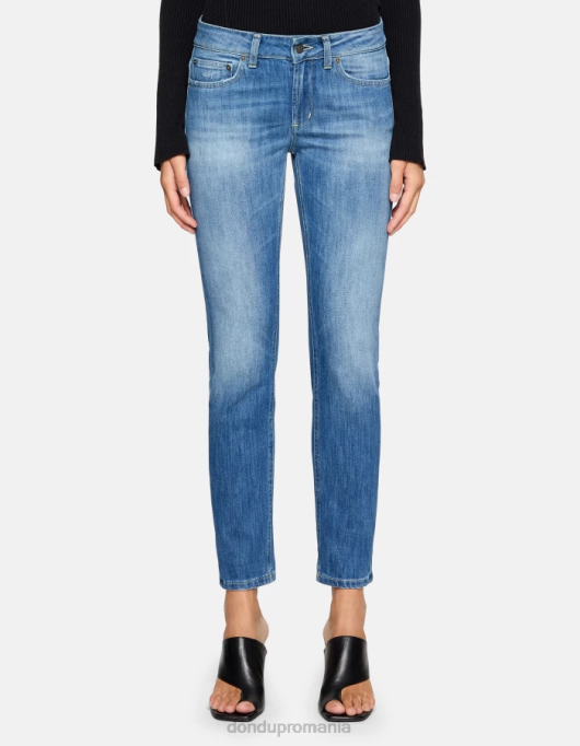 femei blugi skinny monroe din denim elastic V84D37 îmbrăcăminte albastru DONDUP