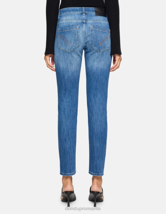 femei blugi skinny monroe din denim elastic V84D37 îmbrăcăminte albastru DONDUP