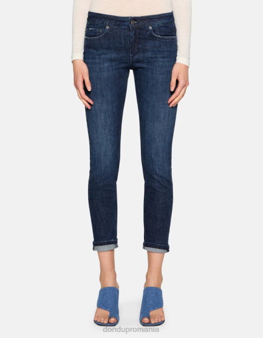 femei blugi skinny monroe din denim elastic V84D66 îmbrăcăminte albastru DONDUP