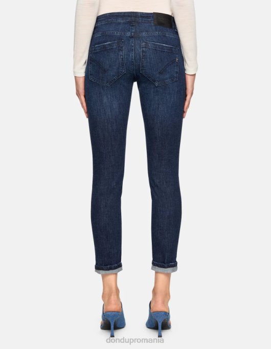 femei blugi skinny monroe din denim elastic V84D66 îmbrăcăminte albastru DONDUP