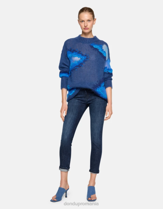 femei blugi skinny monroe din denim elastic V84D66 îmbrăcăminte albastru DONDUP