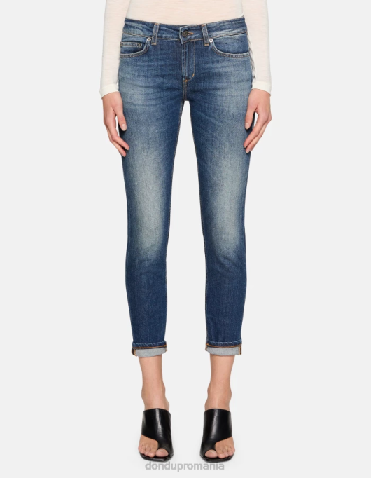femei blugi skinny monroe din denim elastic V84D77 îmbrăcăminte albastru DONDUP