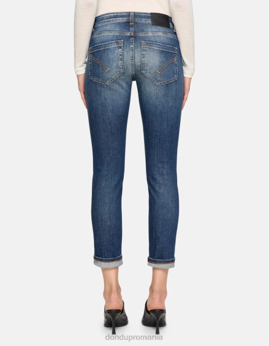 femei blugi skinny monroe din denim elastic V84D77 îmbrăcăminte albastru DONDUP