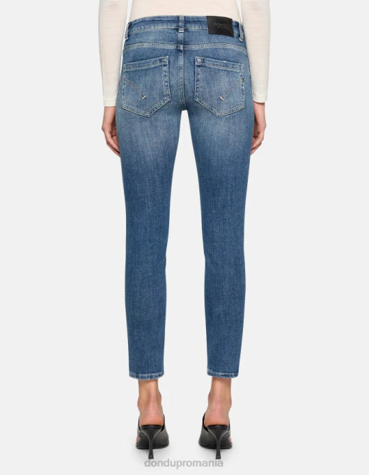 femei blugi skinny monroe din denim elastic V84D86 îmbrăcăminte albastru DONDUP