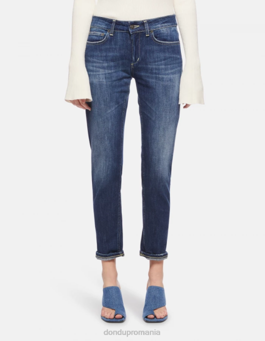 femei blugi skinny monroe din denim elastic V84D88 îmbrăcăminte albastru DONDUP