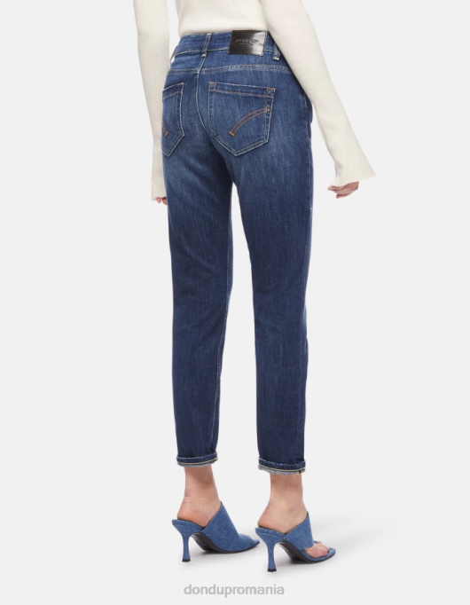 femei blugi skinny monroe din denim elastic V84D88 îmbrăcăminte albastru DONDUP