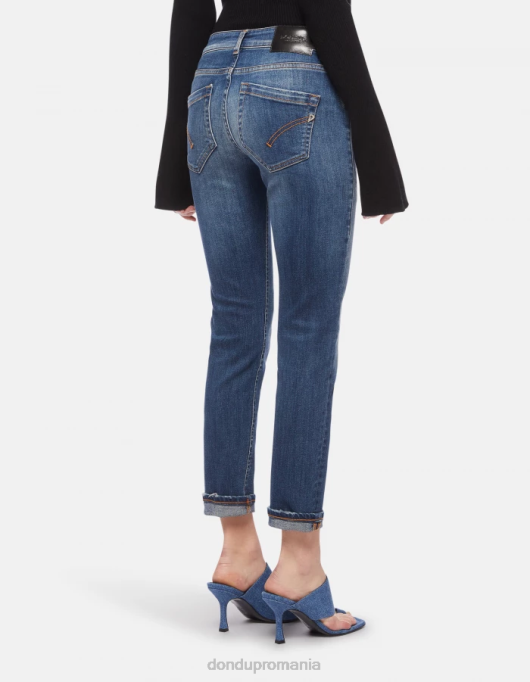femei blugi skinny monroe din denim elastic V84D95 îmbrăcăminte albastru DONDUP