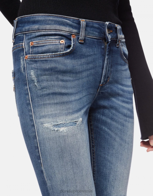femei blugi skinny monroe din denim elastic V84D95 îmbrăcăminte albastru DONDUP