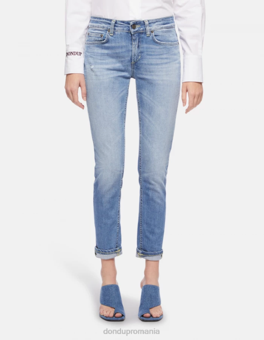 femei blugi skinny monroe din denim elastic V84D99 îmbrăcăminte albastru DONDUP