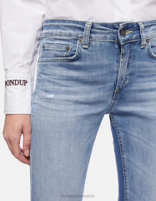 femei blugi skinny monroe din denim elastic V84D99 îmbrăcăminte albastru DONDUP