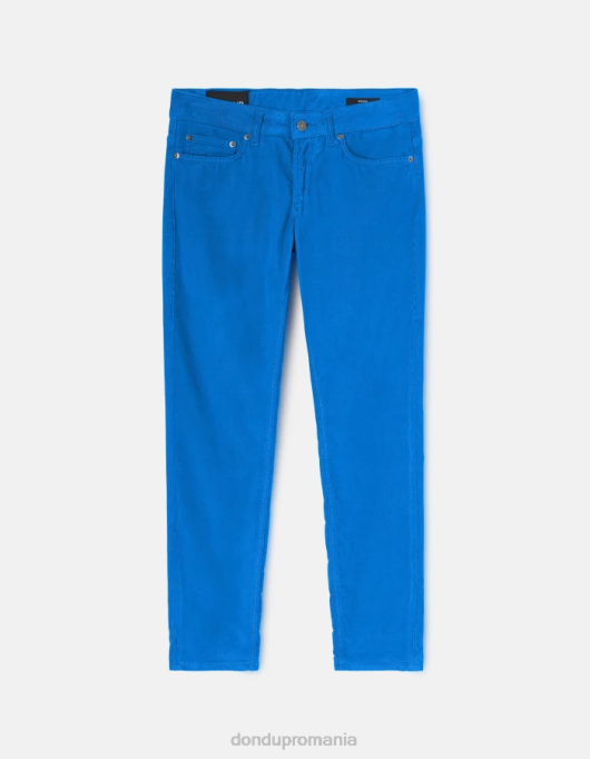 femei pantaloni skinny din catifea monroe V84D14 îmbrăcăminte turcoaz DONDUP