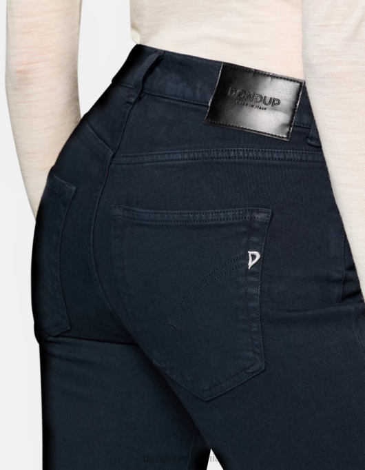 femei blugi daila slim-fit din denim bull stretch V84D1 îmbrăcăminte albastru marin DONDUP