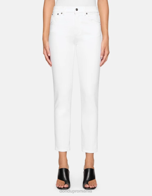 femei blugi daila slim-fit din denim bull stretch V84D2 îmbrăcăminte alb DONDUP