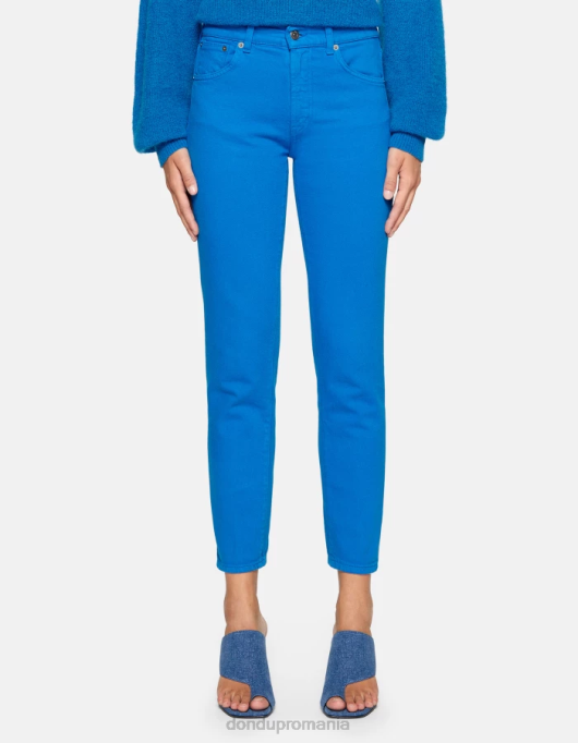 femei blugi daila slim-fit din denim bull stretch V84D4 îmbrăcăminte turcoaz DONDUP