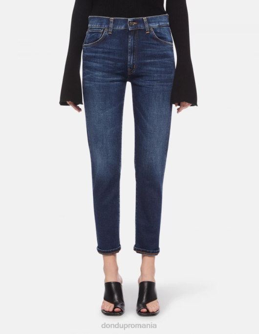 femei blugi daila slim-fit din denim stretch V84D57 îmbrăcăminte albastru DONDUP