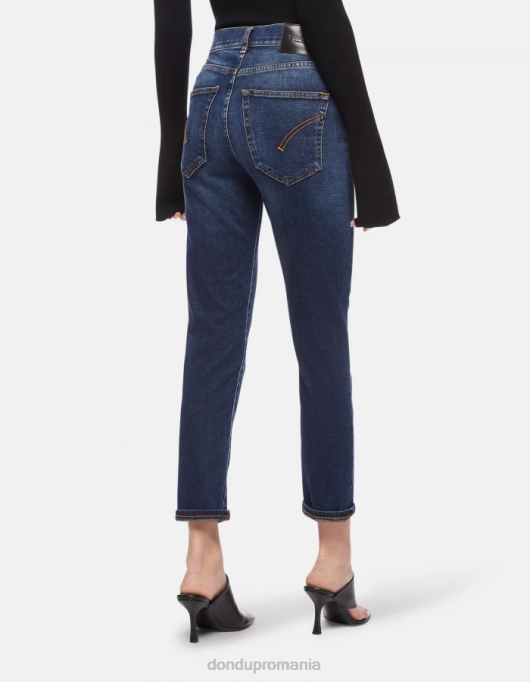 femei blugi daila slim-fit din denim stretch V84D57 îmbrăcăminte albastru DONDUP