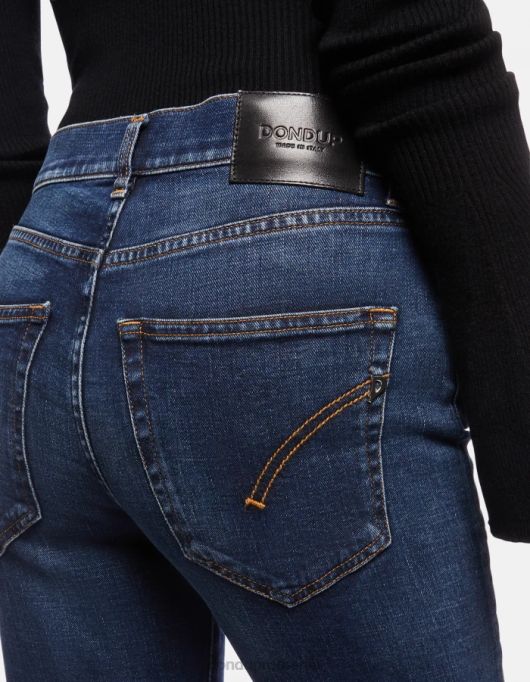 femei blugi daila slim-fit din denim stretch V84D57 îmbrăcăminte albastru DONDUP