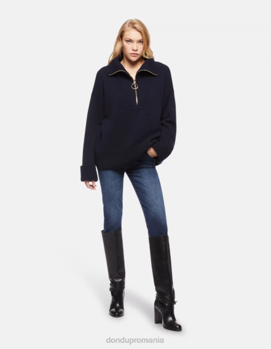 femei blugi daila slim-fit din denim stretch V84D57 îmbrăcăminte albastru DONDUP