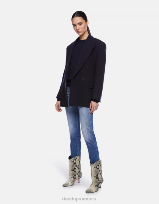 femei blugi daila slim-fit din denim stretch V84D63 îmbrăcăminte albastru DONDUP