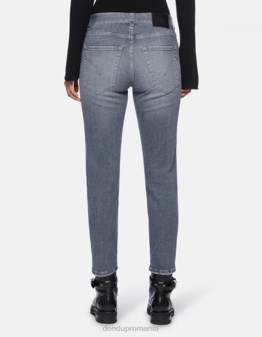 femei blugi daila slim-fit din denim stretch V84D80 îmbrăcăminte topo DONDUP