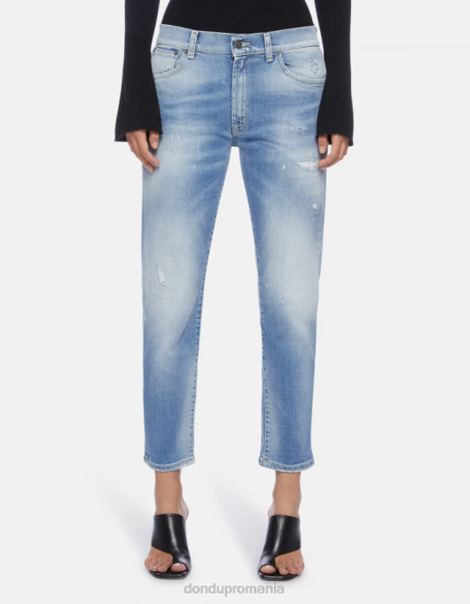femei blugi daila slim-fit din denim stretch V84D84 îmbrăcăminte albastru DONDUP