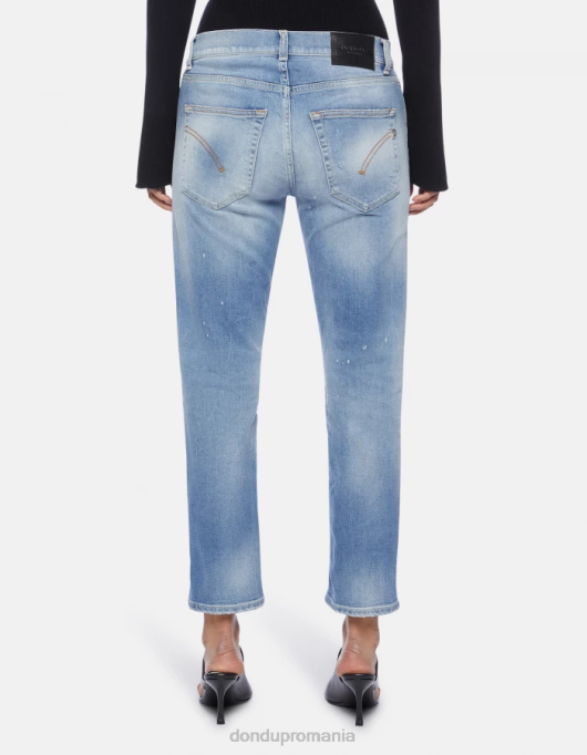 femei blugi daila slim-fit din denim stretch V84D84 îmbrăcăminte albastru DONDUP