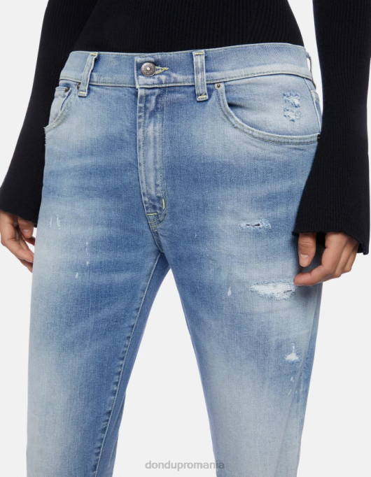 femei blugi daila slim-fit din denim stretch V84D84 îmbrăcăminte albastru DONDUP