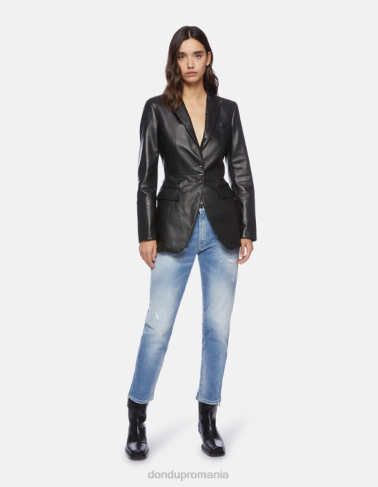 femei blugi daila slim-fit din denim stretch V84D84 îmbrăcăminte albastru DONDUP