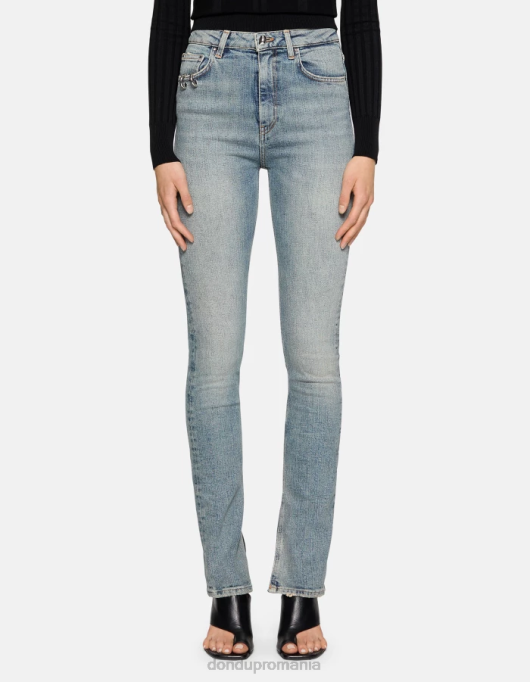femei blugi marie slim-fit din denim stretch V84D42 îmbrăcăminte albastru DONDUP