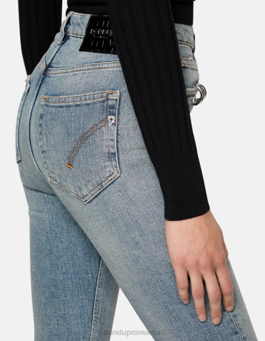 femei blugi marie slim-fit din denim stretch V84D42 îmbrăcăminte albastru DONDUP