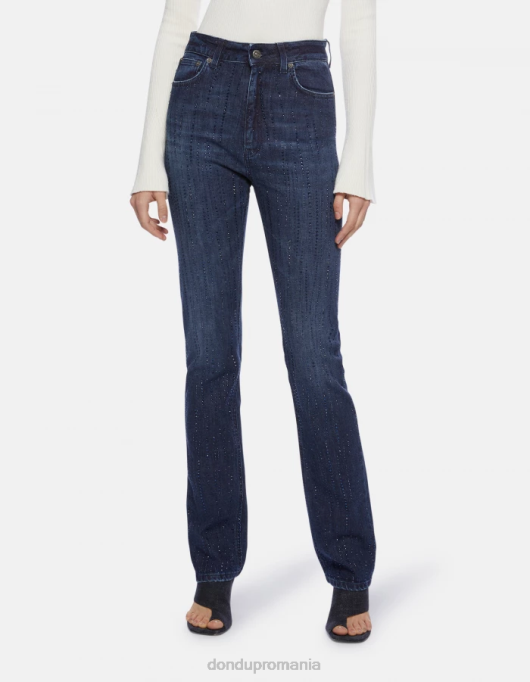 femei blugi marie slim-fit din denim stretch V84D49 îmbrăcăminte albastru DONDUP