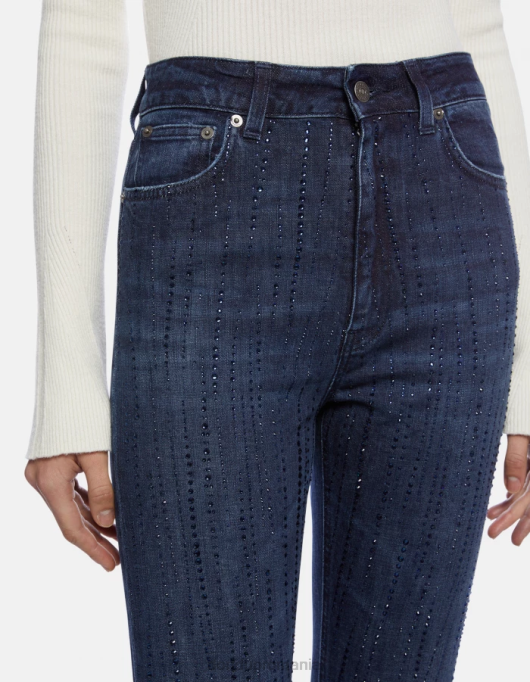 femei blugi marie slim-fit din denim stretch V84D49 îmbrăcăminte albastru DONDUP