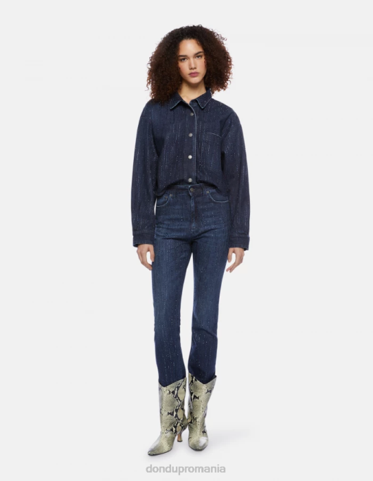 femei blugi marie slim-fit din denim stretch V84D49 îmbrăcăminte albastru DONDUP