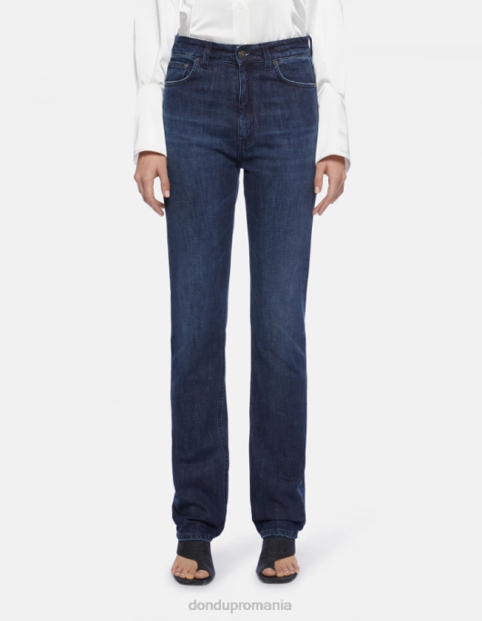 femei blugi marie slim-fit din denim stretch V84D54 îmbrăcăminte albastru DONDUP