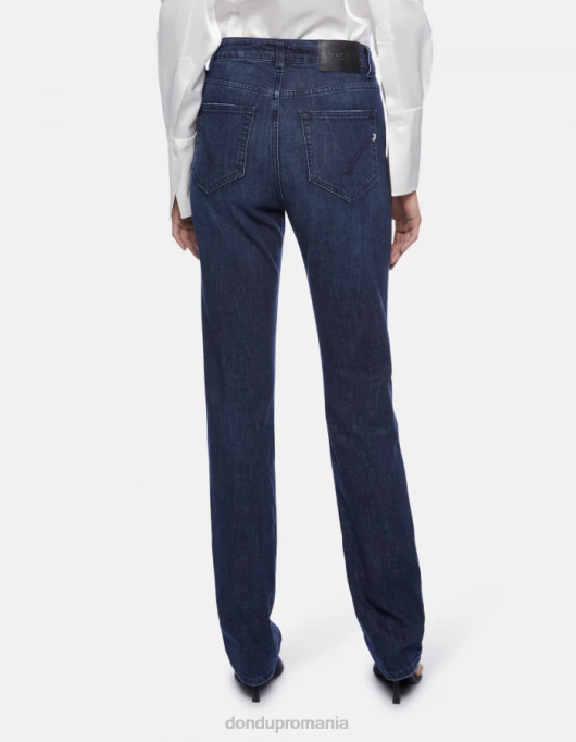 femei blugi marie slim-fit din denim stretch V84D54 îmbrăcăminte albastru DONDUP