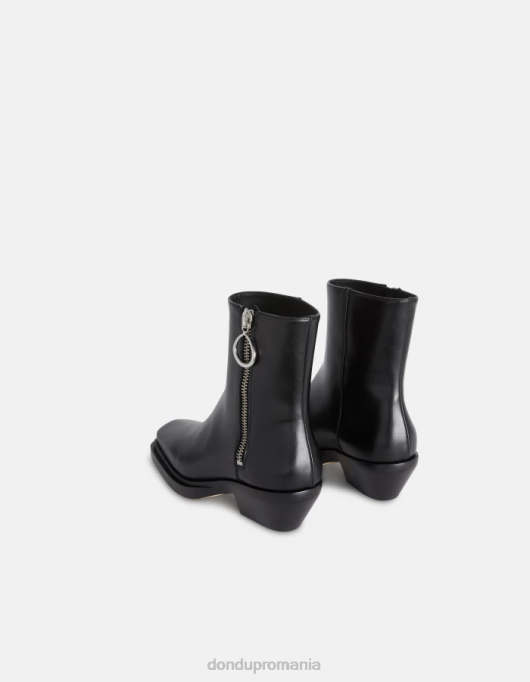 femei cizme western din piele de vițel nappa V84D462 încălţăminte negru DONDUP