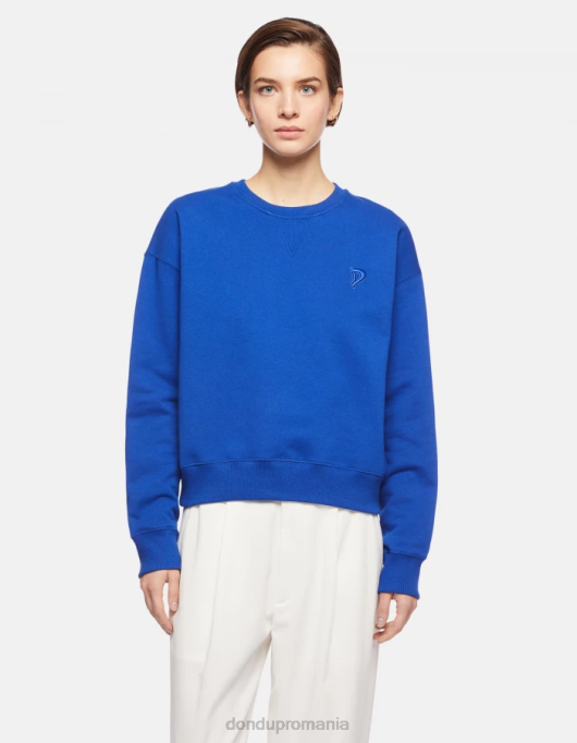 femei hanorac din fleece cu fit regulat V84D423 îmbrăcăminte albastru regal DONDUP