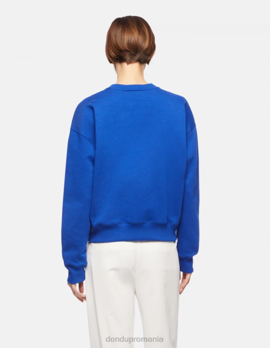 femei hanorac din fleece cu fit regulat V84D423 îmbrăcăminte albastru regal DONDUP