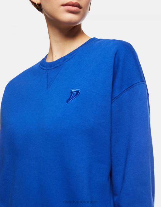 femei hanorac din fleece cu fit regulat V84D423 îmbrăcăminte albastru regal DONDUP