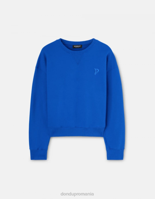 femei hanorac din fleece cu fit regulat V84D423 îmbrăcăminte albastru regal DONDUP