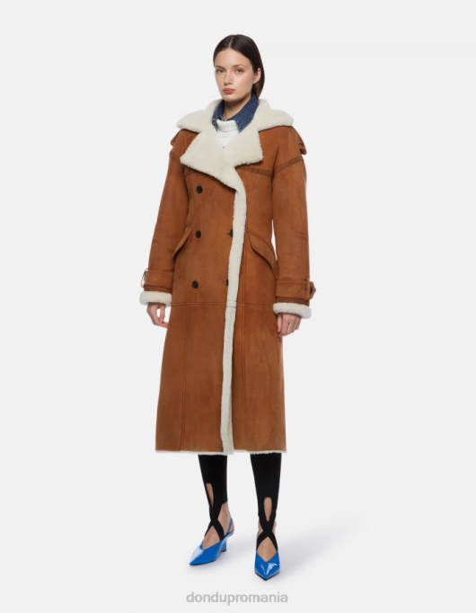 femei palton largi din shearling V84D352 îmbrăcăminte noce DONDUP