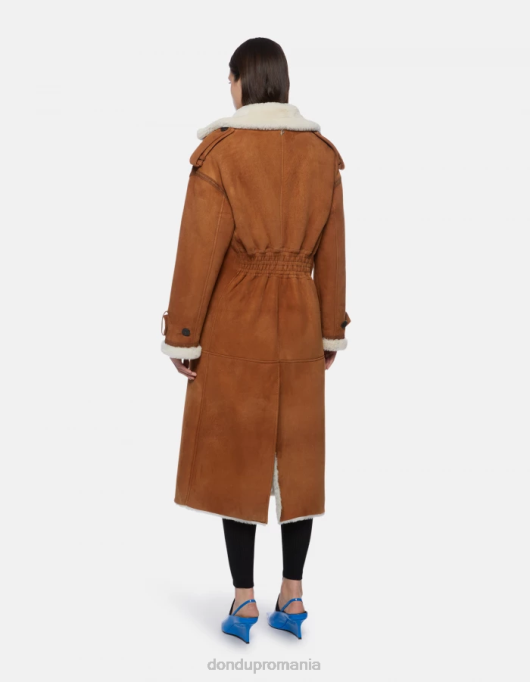 femei palton largi din shearling V84D352 îmbrăcăminte noce DONDUP
