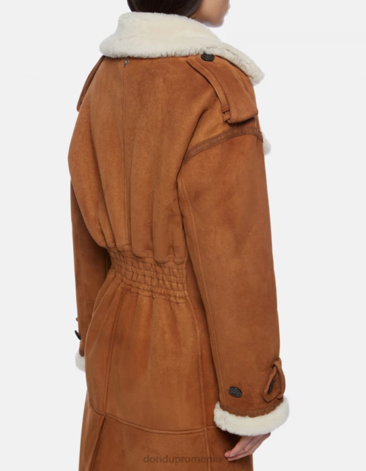 femei palton largi din shearling V84D352 îmbrăcăminte noce DONDUP