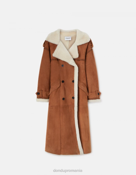 femei palton largi din shearling V84D352 îmbrăcăminte noce DONDUP