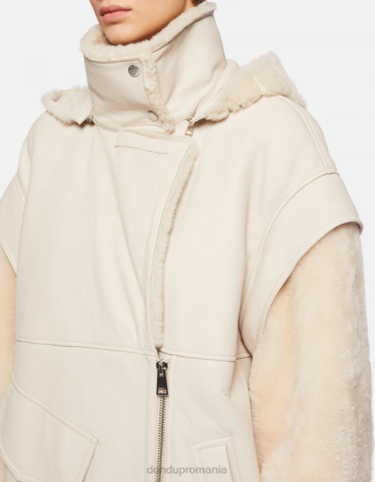 femei palton supradimensionat din shearling V84D362 îmbrăcăminte burro DONDUP