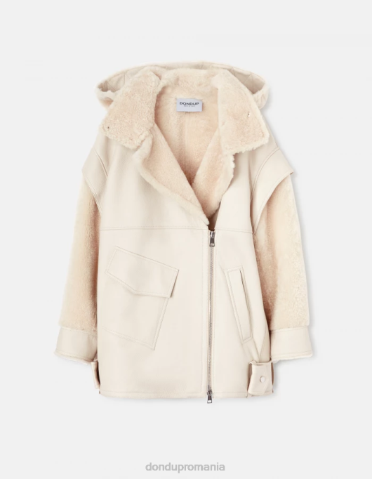femei palton supradimensionat din shearling V84D362 îmbrăcăminte burro DONDUP