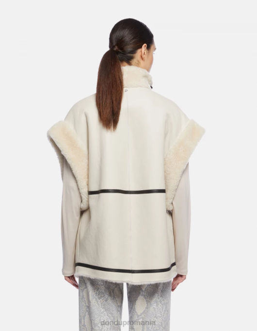 femei vestă largi din shearling V84D361 îmbrăcăminte burro DONDUP