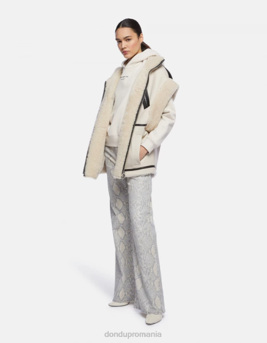 femei vestă largi din shearling V84D361 îmbrăcăminte burro DONDUP