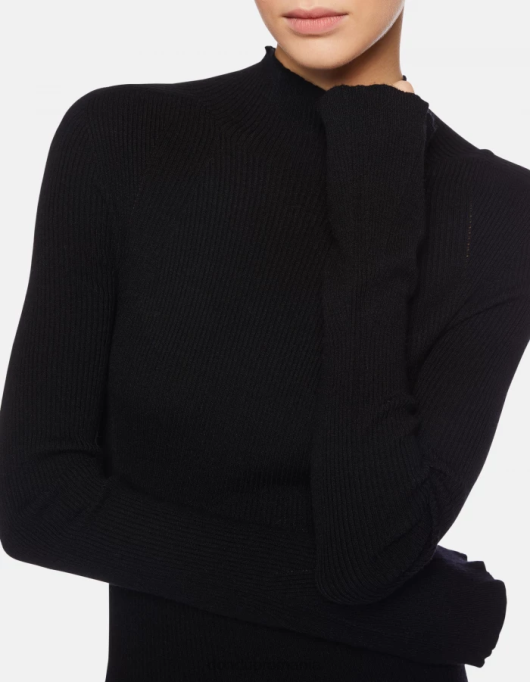 femei rochie lunga din vascoza V84D283 îmbrăcăminte negru DONDUP