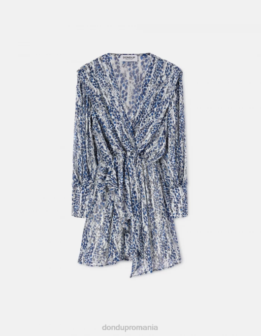 femei rochie scurtă de georgette V84D289 îmbrăcăminte burro DONDUP